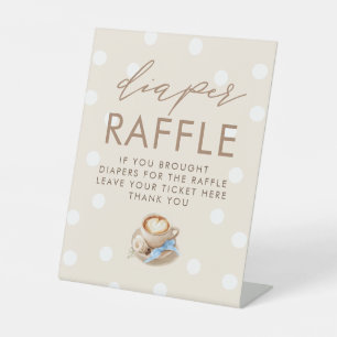 Diaper Raffle Coffee Baby Shower Table Sign