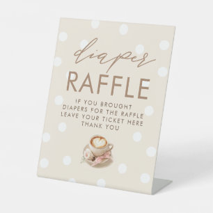 Diaper Raffle Coffee Baby Shower Table Sign