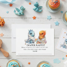 Diaper Raffle Dragon Phoenix Twins Baby shower