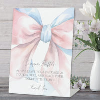 Diaper Raffle Enclosure Card Bow Baby Shower