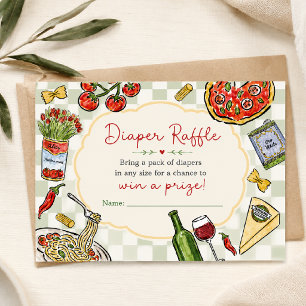 Diaper Raffle Enclosure Card Italian Baby Shower