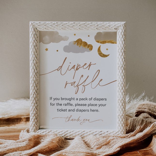 Diaper Raffle Game Twinkle Little Star Baby Shower Poster (Creator Uploaded)