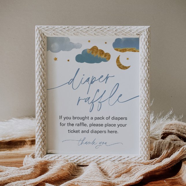 Diaper Raffle Game Twinkle Little Star Baby Shower Poster (Creator Uploaded)