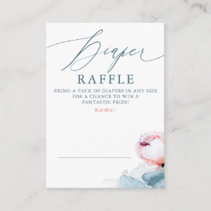 Diaper Raffle Gender Reveal Baby Shower Tickets Enclosure Card