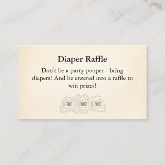 Diaper Raffle Insert