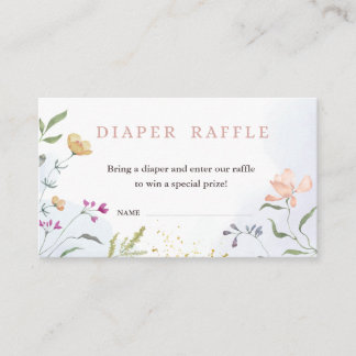 Diaper Raffle Insert Card for Baby Shower