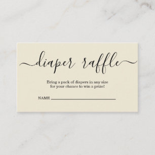 Diaper Raffle Insert for Baby Shower Invitation