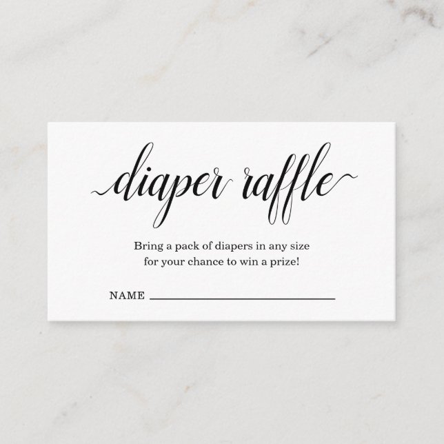 Diaper Raffle Insert for Baby Shower Invitation (Front)