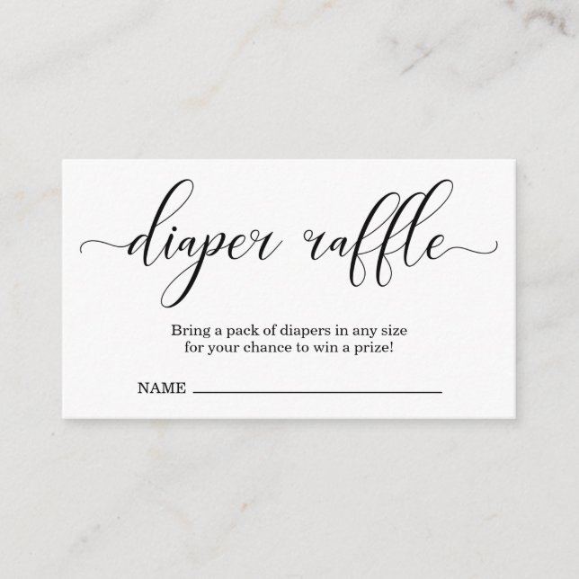 Diaper Raffle Insert for Baby Shower Invitation (Front)