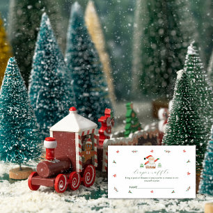 Diaper Raffle It's Cold Outside Santa Baby Shower Enclosure Card