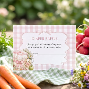 Diaper Raffle Locally Grown Baby Shower Enclosure Card