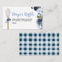 Diaper Raffle Navy Floral Soon to be Whisked Away
