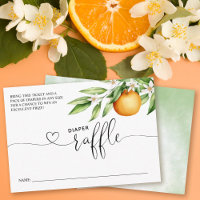Diaper Raffle Orange Cutie Baby Shower