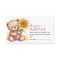 Diaper Raffle Pink Bear Sunflower Baby Shower