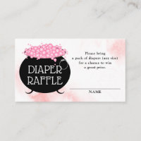 Diaper Raffle Pink Brew Halloween Baby Shower 