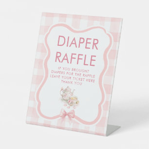 Diaper Raffle Tea Party Baby Shower Table Sign