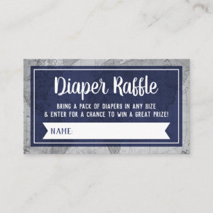 Diaper Raffle Ticket, Airplanes Business Card