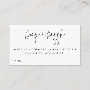 Diaper Raffle Ticket Baby Shower Insert Card