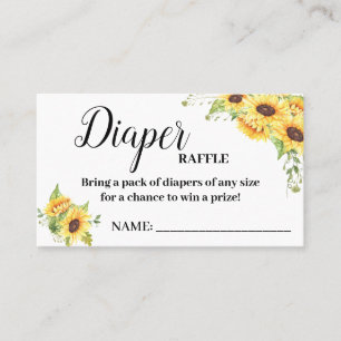 Diaper raffle ticket baby shower raffle card