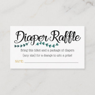 Diaper Raffle Ticket Enclosure Card
