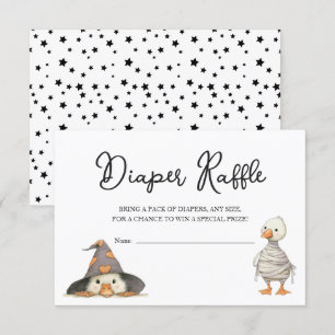 Diaper Raffle ticket halloween goose Baby Shower  Enclosure Card