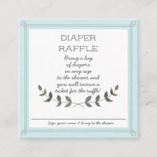 Diaper Raffle Ticket Rustic Farm Modern Baby