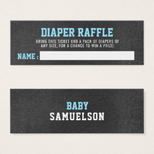 DIAPER RAFFLE Ticket Sports Chalkboard Baby shower