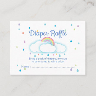 Diaper Raffle Tickets Raindrop Baby Shower