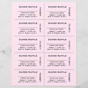 Diaper Raffle Tickets Simple