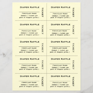 Diaper Raffle Tickets  Simple