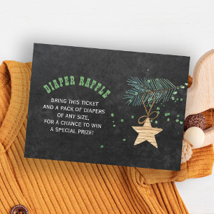 Diaper raffle winter baby shower insert card