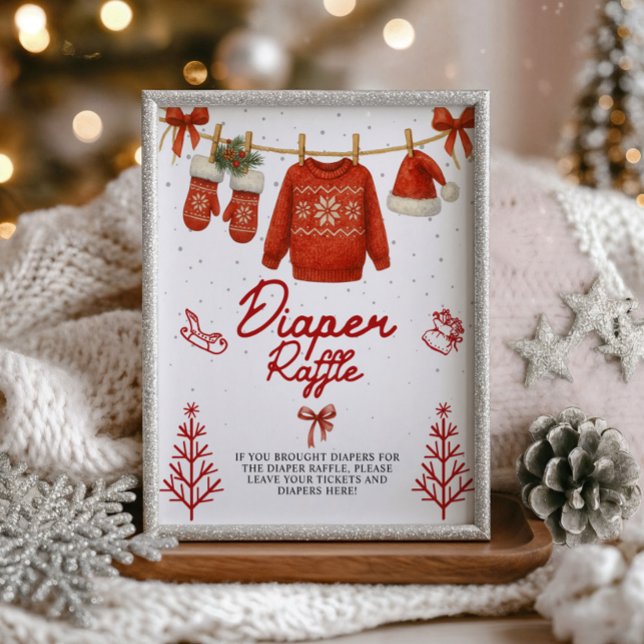 Diaper raffle Winter Santa Sign (Creator Uploaded)