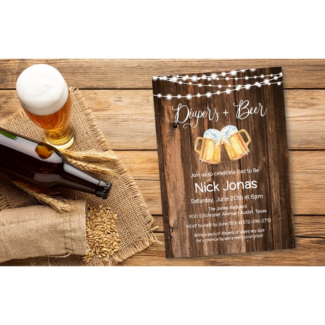 Diapeurs et bière papa ShowParty Invitation (Créateur téléchargé)