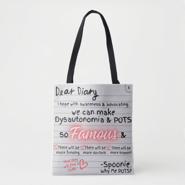 Diary of a Spoonie Tote Bag (Front)