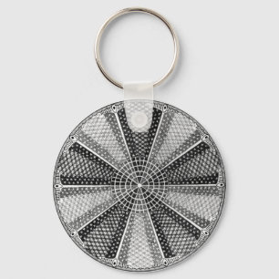 Diatom 13 Ernst Haeckel Fine Art Keychain