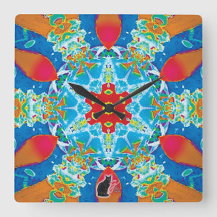 Diatome Kaleidoscope Square Wall Clock