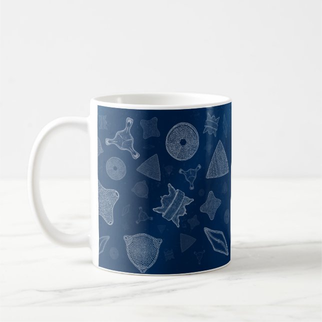 Diatoms - microscopic sea life coffee mug (Left)