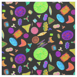 Diatoms Psychedelic Fabric