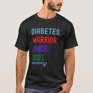 Diaversary Diabetes Warrior Since 2021 T-Shirt