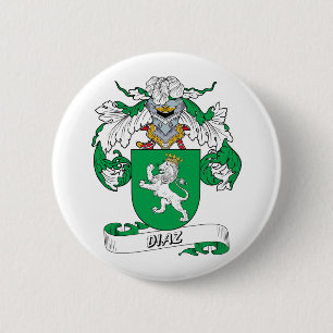 Diaz Family Crest 2 Inch Round Button