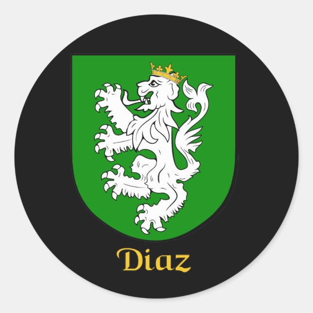 Diaz Family Shield Stickers (Front)