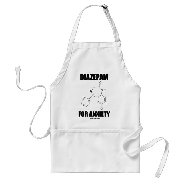 Diazepam For Anxiety (Light Chemical Molecule) Standard Apron (Front)