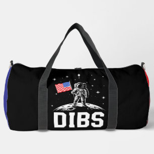 Dibs Astronaut Moon Flag  Duffle Bag