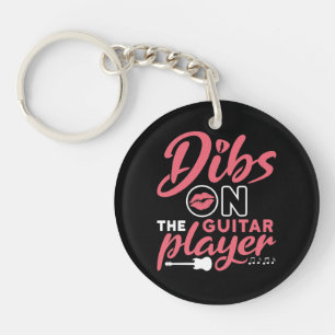 Dibs on the Guitar Player Keychain