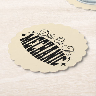 Dibs On The Mechanic Funny Mechanic's Wife Sarcasm Paper Coaster