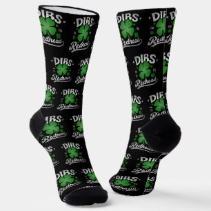 Dibs On The Redhead Funny St Patrick's Day Socks