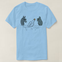 Dibs & Parrot avec un T-Shirt bouteille de spiritu