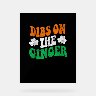 Dibs Sur Le Drapeau Irlandais Ginger Retro Drôle S