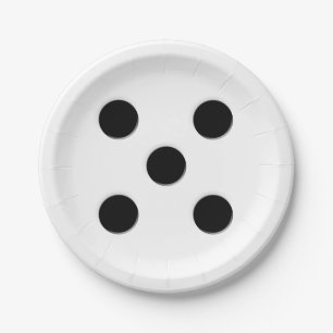 Dice 5 Pips Paper Plate