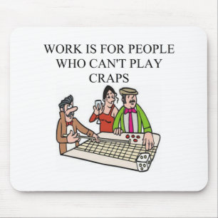 dice and craps players mouse pad